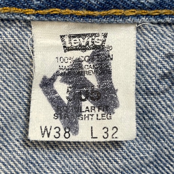 Vintage Levi's 505 Men's 35x31 Jeans Canada Made Regular Straight Leg Blue Denim - Picture 5 of 12